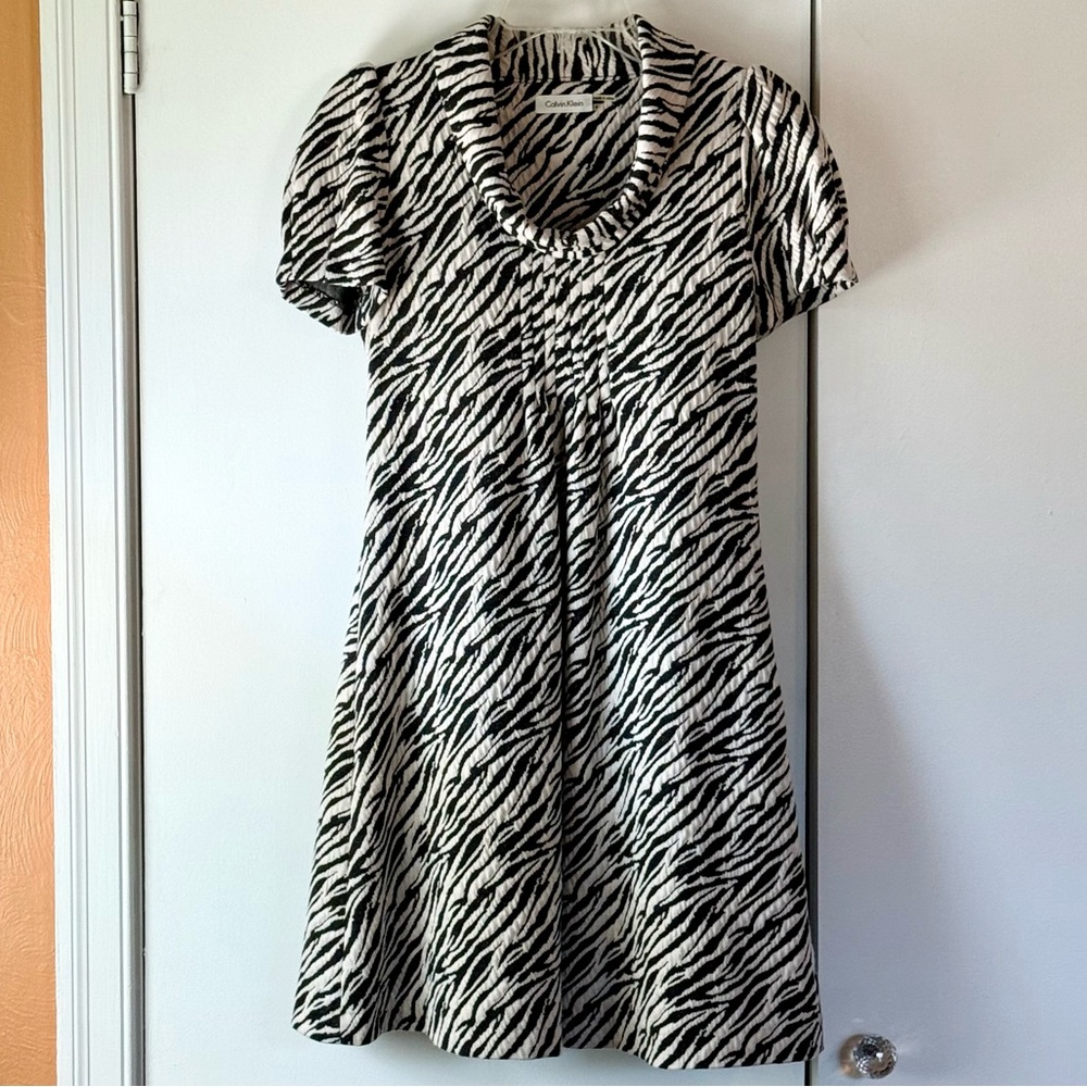 Calvin Klein Black and White Mini Dress